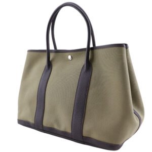 HERMES Tote Bag Towar Officier khaki Garden party 36 PM | AlmaBagz