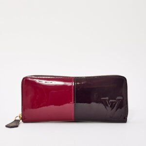 Louis Vuitton Amarante & Magenta Patent Leather Miroir Long Zippy Wallet | AlmaBagz