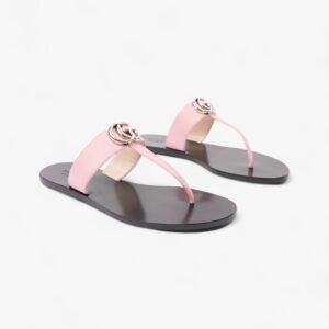 Gucci GG Marmont Sandals Pink Leather EU 38.5 UK 5.5 | AlmaBagz