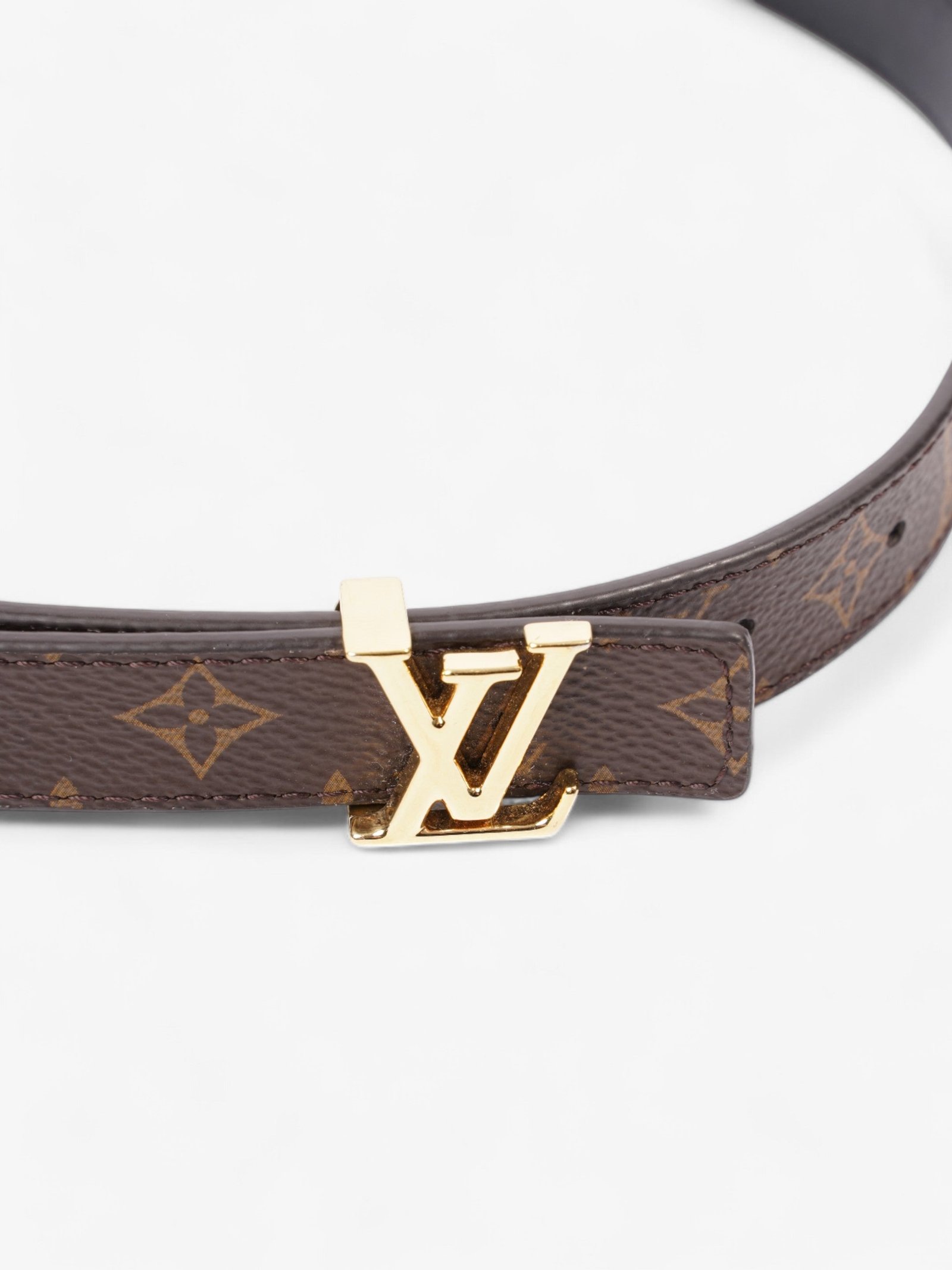 Louis Vuitton LV Initiales Reversible Belt Monogram / Black / Gold Coated Canvas 65cm / 26" | AlmaBagz