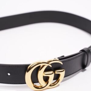 Gucci Marmont Belt Black Leather 75cm 30" | AlmaBagz