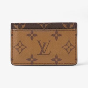 Louis Vuitton Card Holder Monogram Reverse / Monogram Coated Canvas | AlmaBagz
