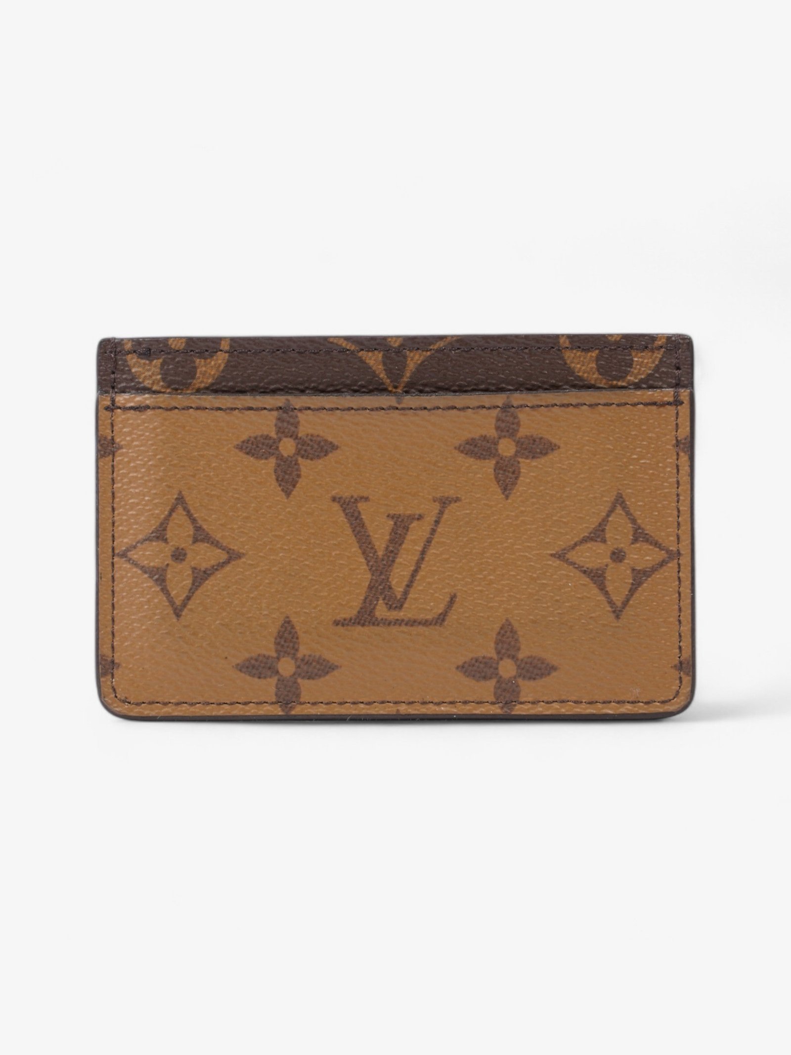 Louis Vuitton Card Holder Monogram Reverse / Monogram Coated Canvas | AlmaBagz