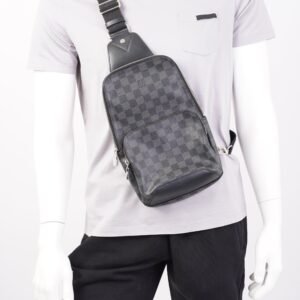 Louis Vuitton Avenue Sling Bag Damier Graphite / Black Coated Canvas | AlmaBagz