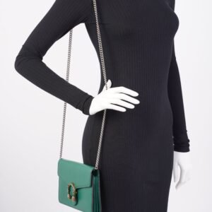 Gucci Dionysus Chain Wallet Green Leather | AlmaBagz