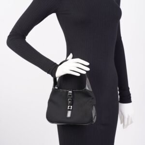 Gucci Jackie Black Nylon Mini | AlmaBagz
