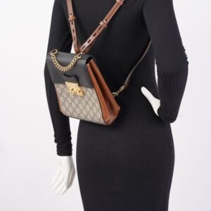 Gucci Padlock Rucksack Supreme / Black Coated Canvas | AlmaBagz