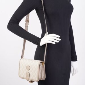 Gucci Mini Crossbody Beige Coated Canvas | AlmaBagz