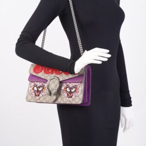 Gucci Dionysus Supreme / Red Coated Canvas Small | AlmaBagz