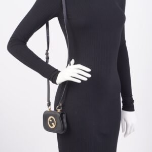 Gucci Blondie Card Case Wallet Black Leather | AlmaBagz