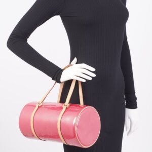 Louis Vuitton Papillon Pink / Beige Vernis Leather 30 | AlmaBagz