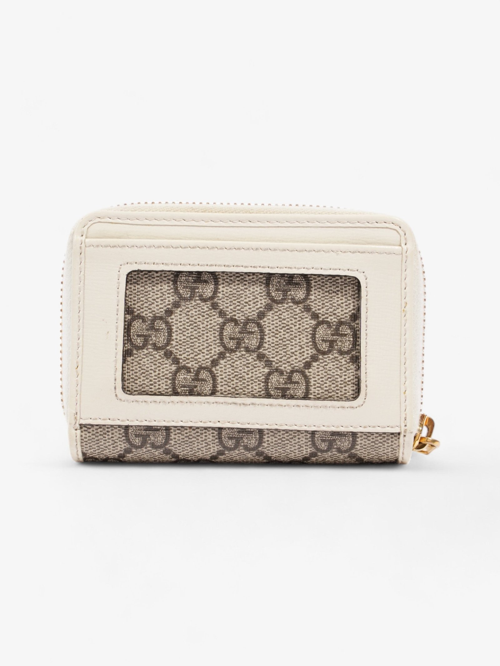 Gucci Horsebit 1955 Coin Purse GG Supreme / White Canvas | AlmaBagz