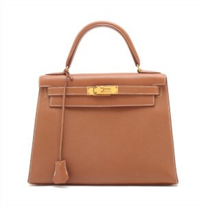 Hermes Kelly 28 Cushbell Gold - C Square Stamp | AlmaBagz