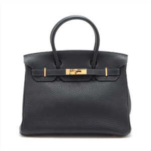 Hermes Birkin 30 Fjord Blue Indigo- H Square | AlmaBagz