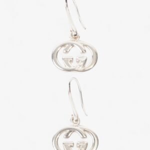 Gucci Interlocking G Drop Earrings Silver Silver Sterling | AlmaBagz