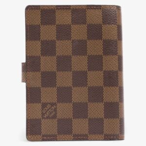 Louis Vuitton Agenda Cover Damier Ebene Coated Canvas | AlmaBagz