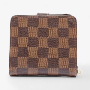 Louis Vuitton Compact Zip Around Wallet Damier Ebene Coated Canvas | AlmaBagz