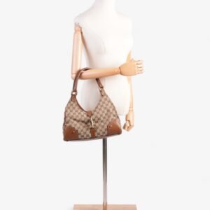 Gucci New Jackie Beige / Brown Canvas | AlmaBagz