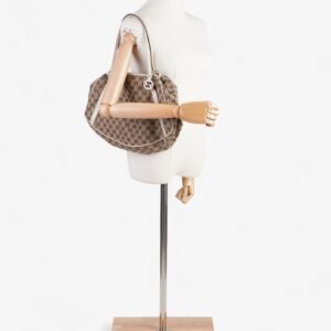 Gucci Twins Tote Beige And Ebony GG Supreme / White Canvas | AlmaBagz