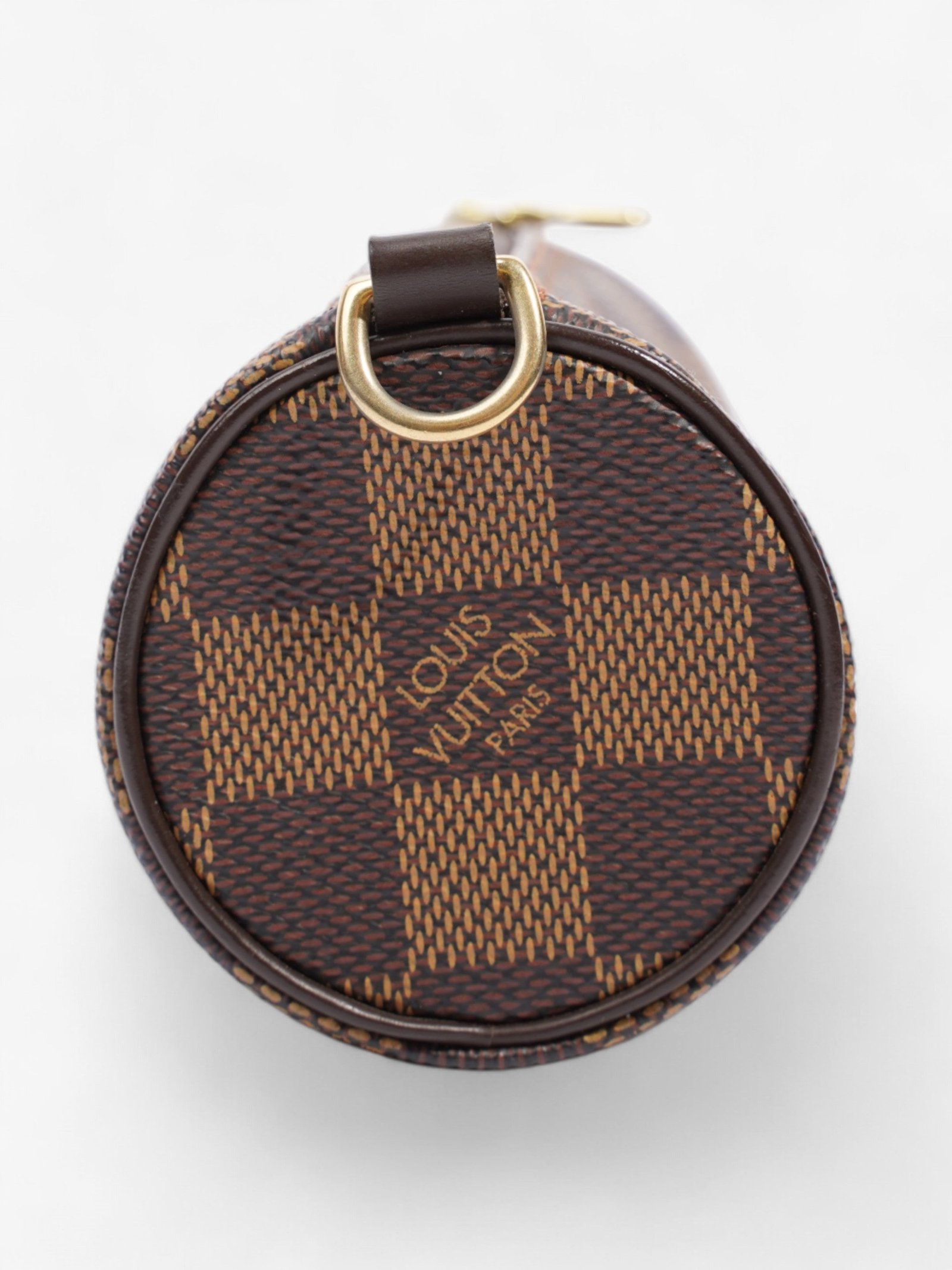 Louis Vuitton Papillon Pouch - No Strap Damier Ebene Coated Canvas Mini | AlmaBagz