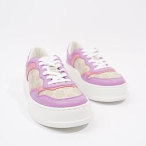 Gucci GG Supreme Monogram Pink / Beige Monogram / White Canvas EU 37.5 UK 4.5 | AlmaBagz