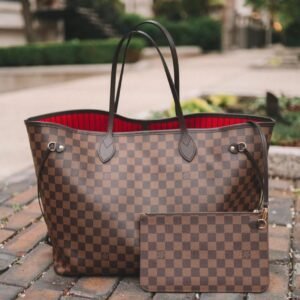 LOUIS VUITTON Neverfull GM - Women's Handbag (Brown Checkbox) | AlmaBagz