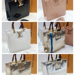 Louis Vuitton Luxury Women's Tote Bag - Stylish Zip Closure with Long Belt (Silver) | AlmaBagz