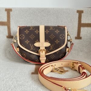 Louis Vuitton Saumur Handbag Monogram BB - Premium Crossbody Women Bag (Brown) | AlmaBagz