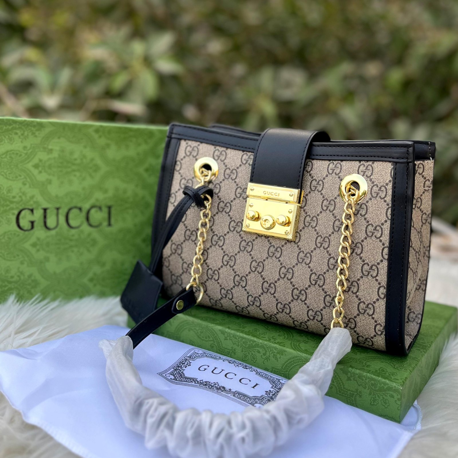 GUCCI Padlock Small Shoulder Bag – A Timeless Classic (black/brown) | AlmaBagz