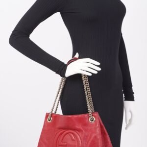 Gucci Soho Tote Red Leather | AlmaBagz