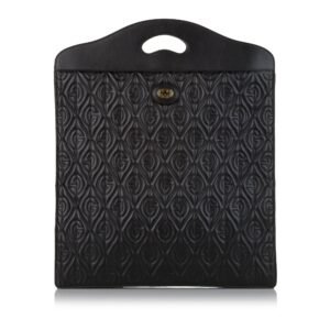 Gucci Morpheus Handbag Black Embroidered Leather | AlmaBagz