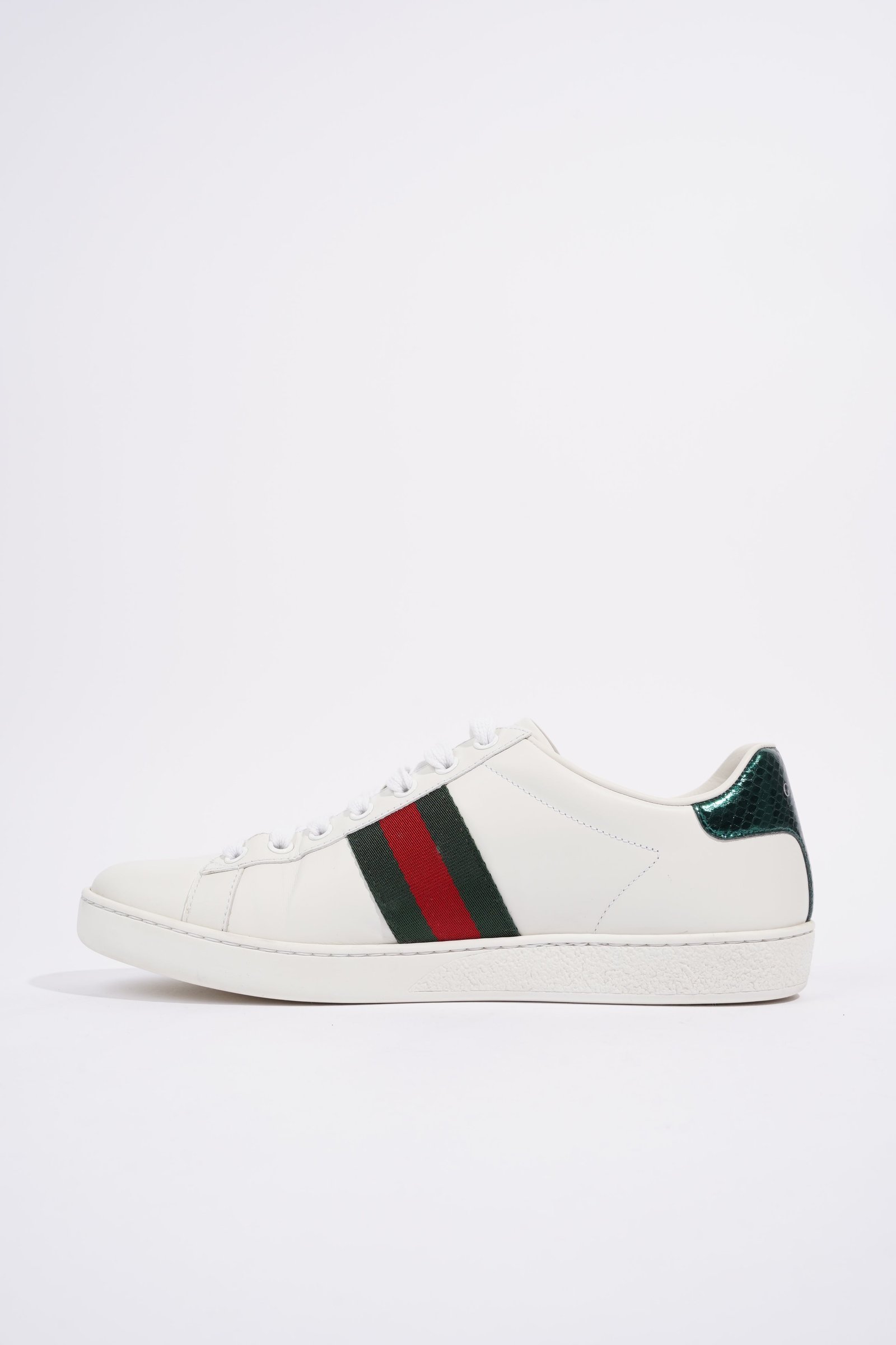 Gucci Ace Embroidered Bee White / Red / Green Leather EU 39 UK 6 | AlmaBagz - Image 2