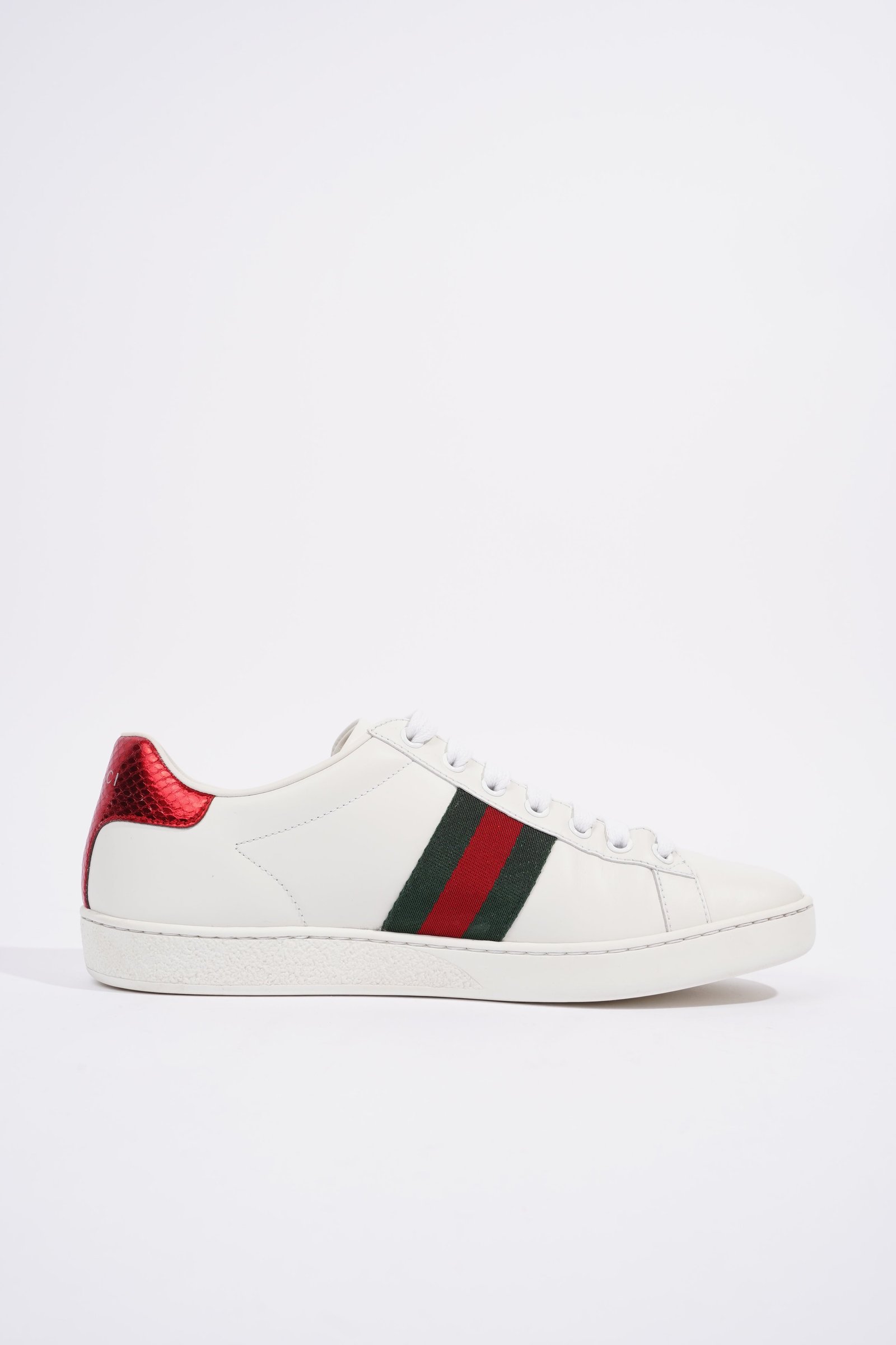 Gucci Ace Embroidered Bee White / Red / Green Leather EU 39 UK 6 | AlmaBagz - Image 3