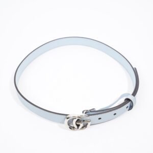 Gucci Interlocking Belt Baby Blue Leather 70cm 28" | AlmaBagz