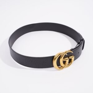 Gucci Marmont Belt Black / Gold Leather 85cm 34' | AlmaBagz