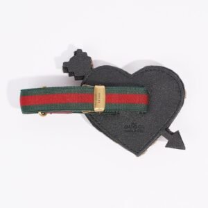 Gucci Crystal Heart Elastic Bracelet Crystal / Gucci Stripe Elastic | AlmaBagz