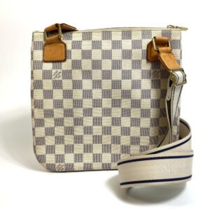 LOUIS VUITTON Shoulder Bag N51112 Damier Azur Canvas white Damier Azur Pochette Bosphore Women Used | AlmaBagz