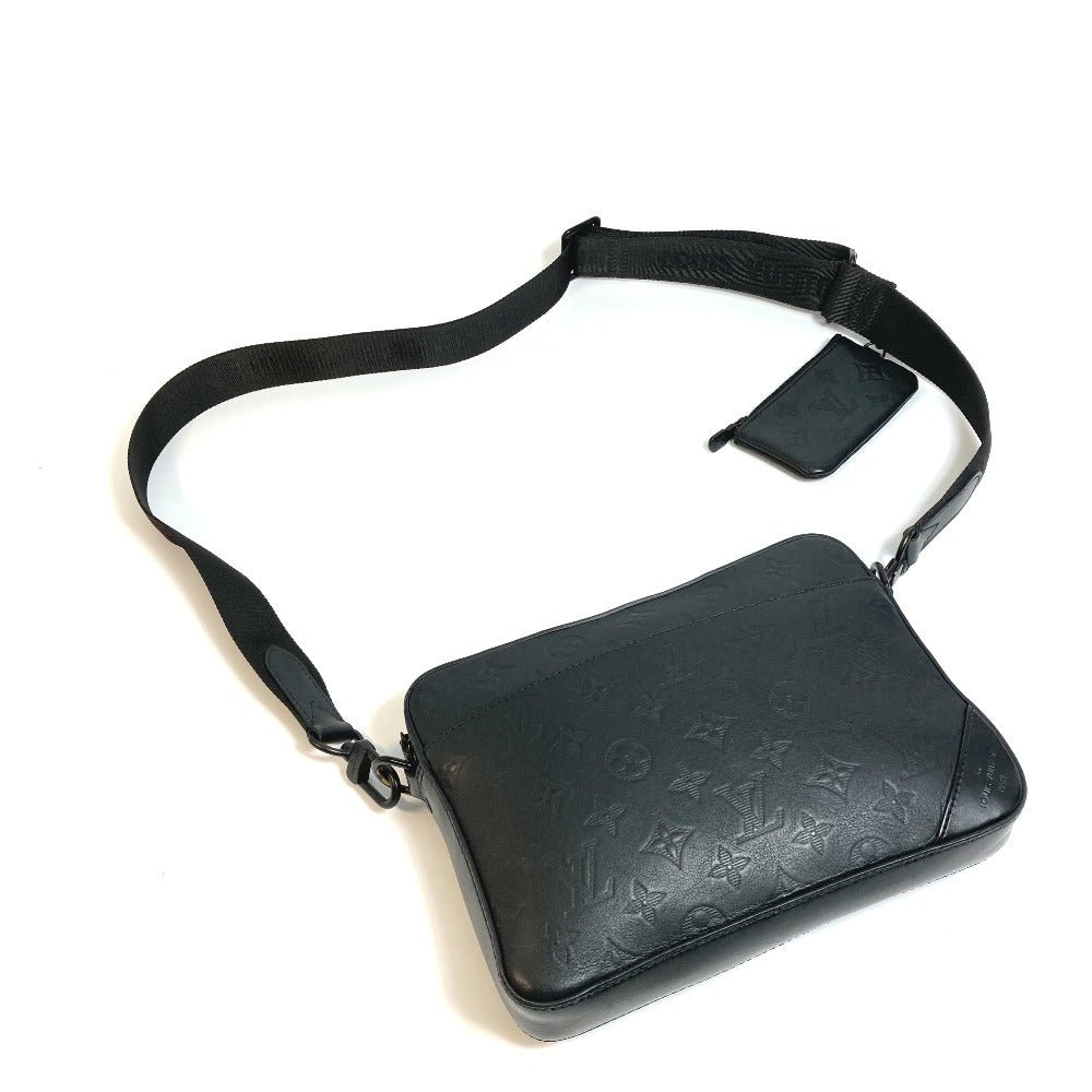 LOUIS VUITTON Sling bag M69827 Monogram shadow leather black Monogram shadow Duo messenger mens Used | AlmaBagz - Image 2