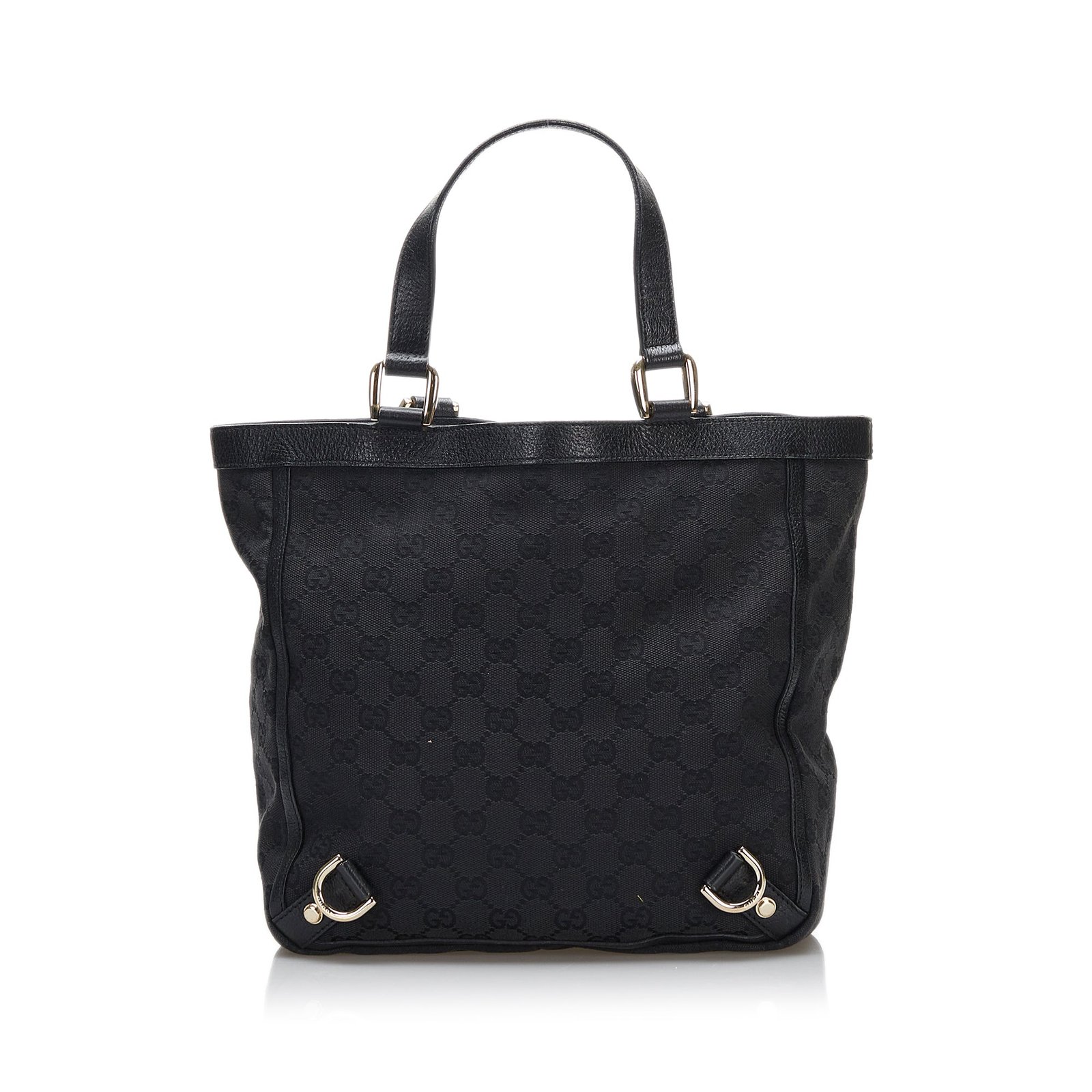 Gucci Abbey Tote Bag Black GG Canvas | AlmaBagz - Image 4