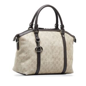 Gucci GG Canvas Charm Dome Satchel | AlmaBagz