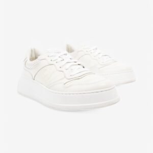 Gucci GG Embossed Chunky Sneakers White Leather EU 41 UK 7 | AlmaBagz