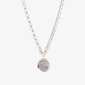 Gucci Logo Circle Necklace Silver Silver Sterling | AlmaBagz