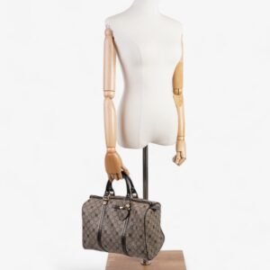 Gucci Boston Bag GG Supreme / Red / Green Coated Canvas | AlmaBagz