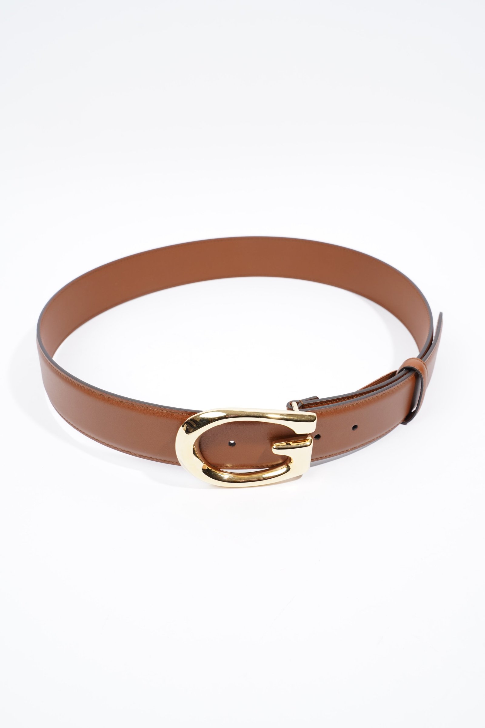 Gucci G - Buckle Brown Leather 90cm 36" | AlmaBagz