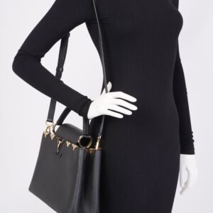 Louis Vuitton Capucines MM Black Taurillon Leather | AlmaBagz