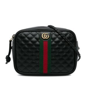 Gucci Trapuntata Camera Bag Mini Black Quilted Calfskin | AlmaBagz