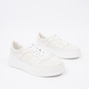 Gucci GG Embossed White Leather EU 38 UK 5 | AlmaBagz