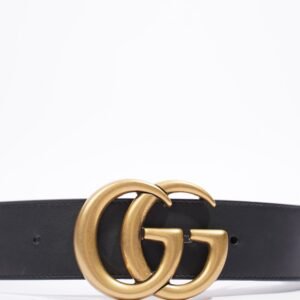 Gucci GG Marmont Belt Black Leather 70cm 28" | AlmaBagz