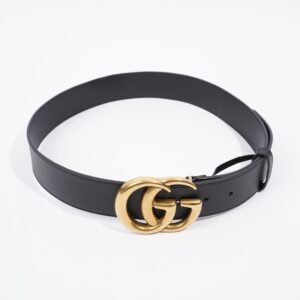 Gucci GG Marmont Belt Black Calfskin Leather 75cm 30" | AlmaBagz