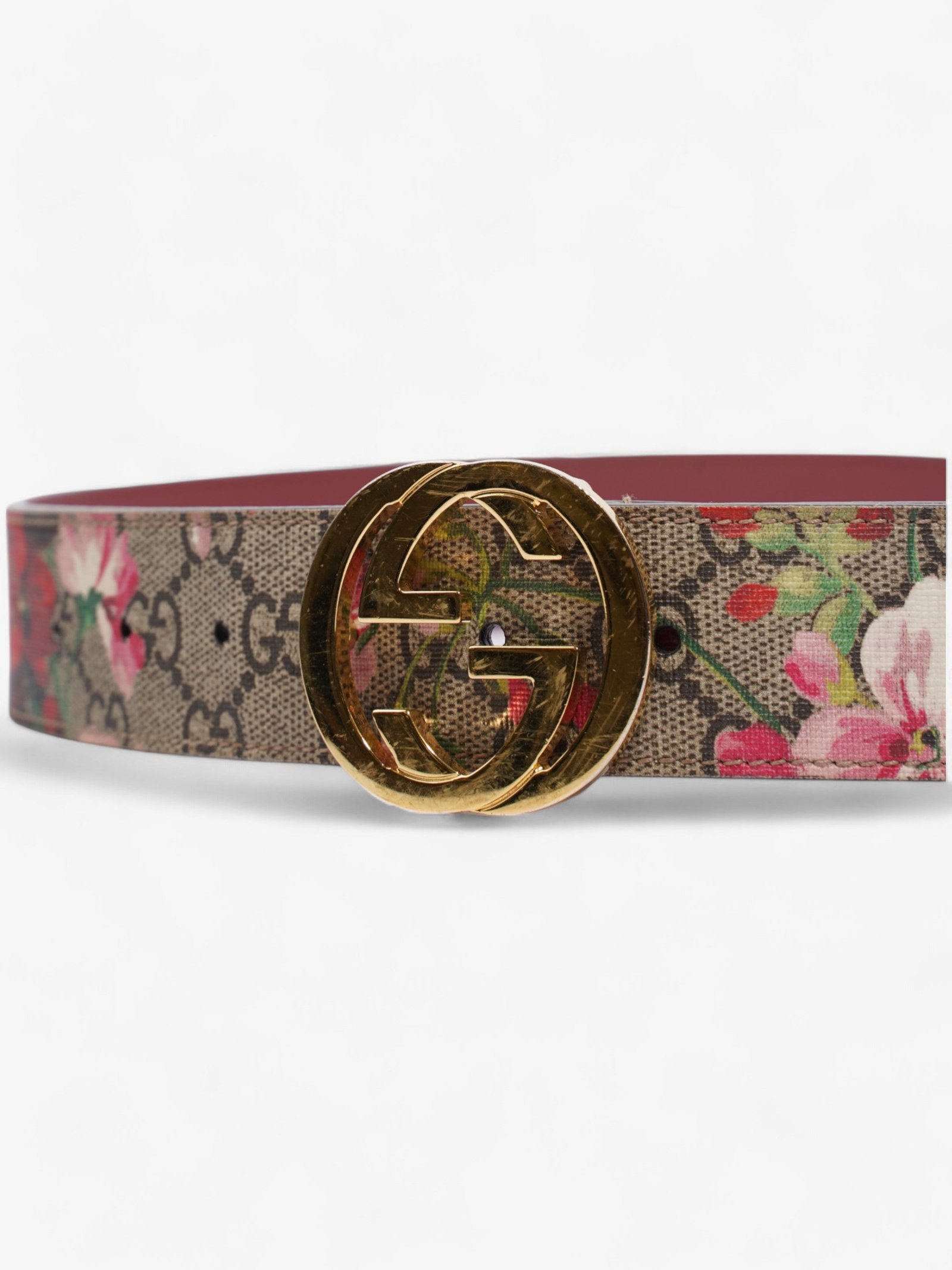 Gucci Interlocking G Belt GG Bloom / GG Supreme Canvas 75cm / 30" | AlmaBagz